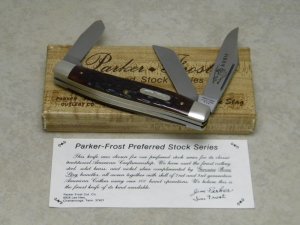 Parker-Frost USA 1978-2 (Schrade USA) Preferred Stock Series Red Bone Stockman Knife in Box