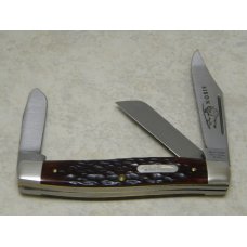 Parker-Frost USA 1978-2 (Schrade USA) Preferred Stock Series Red Bone Stockman Knife in Box Parker-Frost USA 1978-2 (Schrade USA) Preferred Stock Series Red Bone Stockman Knife in Box