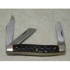 Parker-Frost USA 1978-2 (Schrade USA) Preferred Stock Series Red Bone Stockman Knife in Box Parker-Frost USA 1978-2 (Schrade USA) Preferred Stock Series Red Bone Stockman Knife in Box