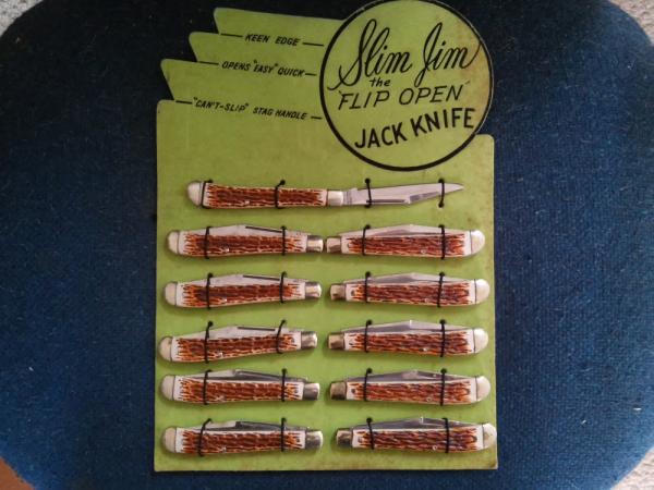 Colonial Slim Jim Point of Sale Display Card 11 Knives! Colonial Slim Jim Point of Sale Display Card 11 Knives!