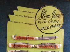 Colonial Slim Jim Point of Sale Display Card 11 Knives! Colonial Slim Jim Point of Sale Display Card 11 Knives!