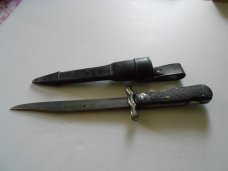 Vintage Folding swing guard Bowie Knife-Frenzel Nixdorf With Original Scabbard.