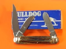 3rd Gen Bulldog "Cattle King" 4" Stockman Knife w/ Great Stag Handles & Frost Blade Etch 3rd Gen Bulldog "Cattle King" 4" Stockman Knife w/ Great Stag Handles & Frost Blade Etch