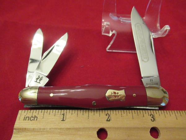 Kissing Crane Red Handle Swell Center Whittler Pattern # 2730 XIII Kissing Crane Red Handle Swell Center Whittler Pattern # 2730 XIII