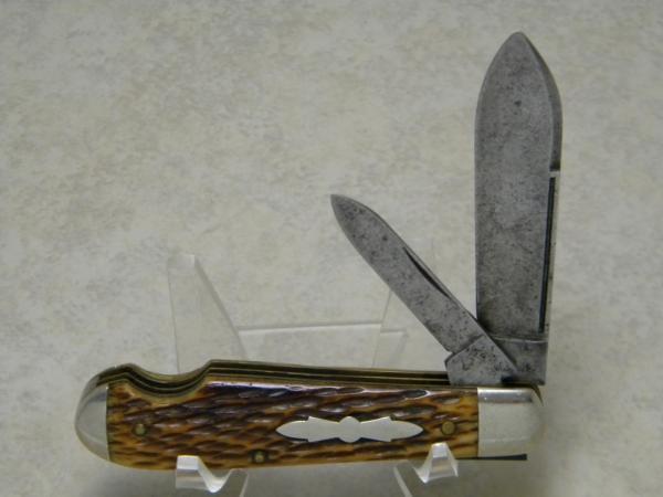 Schrade Cut. Co. Walden NY USA Peachseed Bone Large Easy Open Jack Knife c.1903-1948 Schrade Cut. Co. Walden NY USA Peachseed Bone Large Easy Open Jack Knife c.1903-1948