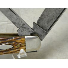 Schrade Cut. Co. Walden NY USA Peachseed Bone Large Easy Open Jack Knife c.1903-1948 Schrade Cut. Co. Walden NY USA Peachseed Bone Large Easy Open Jack Knife c.1903-1948