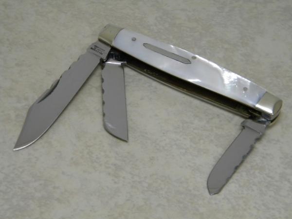 Ibberson Sheffield England Stan Shaw 1959 Pearl Large 3 Blade Stockman Knife