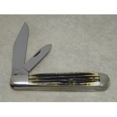 Queen Steel #28 Winterbottom Bone English Jack Knife - No Tang Stamp - Etched - 1960's Queen Steel #28 Winterbottom Bone English Jack Knife - No Tang Stamp - Etched - 1960's