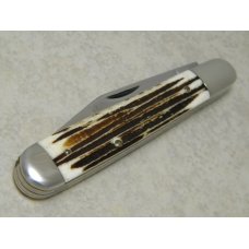 Queen Steel #28 Winterbottom Bone English Jack Knife - No Tang Stamp - Etched - 1960's Queen Steel #28 Winterbottom Bone English Jack Knife - No Tang Stamp - Etched - 1960's