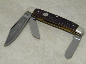 H. Boker & Co. Solingen Germany Tree Brand Brown Bone Stockman Knife