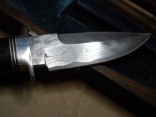 Browning Double Edge Damascus Hunting Knife Japan # 0475 0f 1000 made Browning Double Edge Damascus Hunting Knife Japan # 0475 0f 1000 made