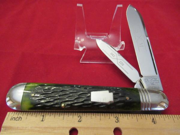 Schatt & Morgan Series VI Dark Green Bone English Jack Pattern # 042229 Schatt & Morgan Series VI Dark Green Bone English Jack Pattern # 042229
