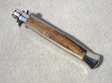 NEW OLD STOCK PICKLOCK 11" ITALIAN STILETTO GENUINE STAG SOLID NICKEL-SILVER BOLSTERS