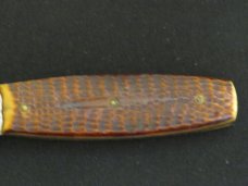 Early Case Fixed Blade 62-5 Pattern with Beautiful Green Bone Handles and Original Sheath