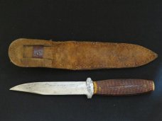 Early Case Fixed Blade 62-5 Pattern with Beautiful Green Bone Handles and Original Sheath
