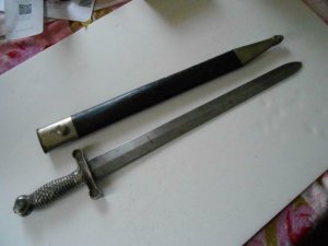 Vintage Sword & Scabbard-No Markings. Possible French