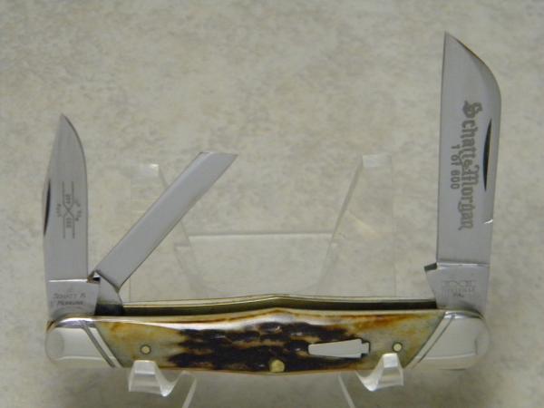 Schatt & Morgan Titusville PA. Keystone Series 2005 Stag 033448 Carpenter's Whittler Knife Schatt & Morgan Titusville PA. Keystone Series 2005 Stag 033448 Carpenter's Whittler Knife