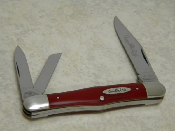 Queen Steel Made in USA Red PCR3 Whittler Knife c.1998 Queen Steel Made in USA Red PCR3 Whittler Knife c.1998