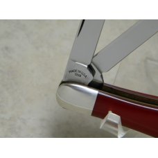 Queen Steel Made in USA Red PCR3 Whittler Knife c.1998 Queen Steel Made in USA Red PCR3 Whittler Knife c.1998