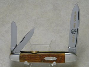 Case Classic USA "W.K.C.C. 1992" Rogers Bone 6391 Large Split Backspring Whittler Knife