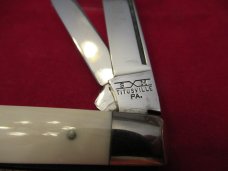 Queen Cutlery 1999 NKCA Youth Knife Green Bone Mini Trapper Queen Cutlery 1999 NKCA Youth Knife Green Bone Mini Trapper