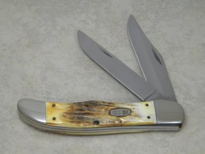 Case MM USA 2000 Stag 5265 SS Millennium Folding Hunter Knife