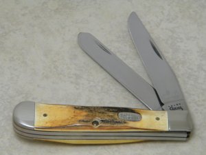 Case MM USA 2000 Stag 5254 SS Millennium Trapper Knife