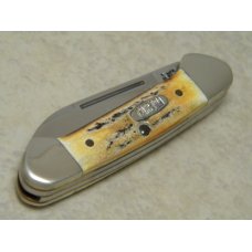 Case MM USA 2000 Stag 53132 SS Millennium Butterbean Mini Gunboat Canoe Knife Case MM USA 2000 Stag 53132 SS Millennium Butterbean Mini Gunboat Canoe Knife