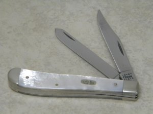 Case MM USA 2000 Pearl 82048 SS Millennium Slimline Trapper Farmers Jack Knife
