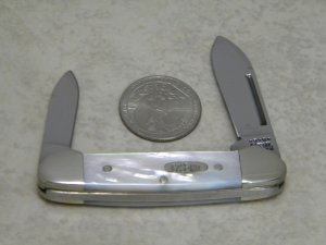 Case MM USA 2000 Pearl 82132 SS Millennium Baby Butterbean Mini Canoe Knife