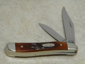 Case MM USA 2000 Chestnut Bone 6220 SS Millennium Peanut Knife