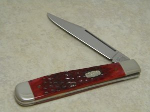 Case MM USA 2000 Old Red Bone 6111 1/2 SS Millennium 1 Blade Jack Knife