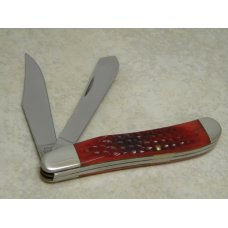 Case MM USA 2000 Old Red Bone 6240 SS Millennium Dogleg Trapper Knife Case MM USA 2000 Old Red Bone 6240 SS Millennium Dogleg Trapper Knife