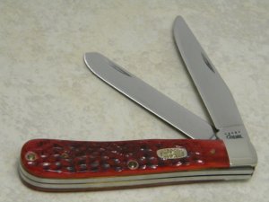 Case MM USA 2000 Old Red Bone 6254 SS Millennium Barehead Trapper Knife