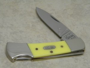 Case MM USA 2000 Yellow 31225L SS Millennium Small Lockback Knife