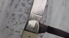 Camillus #23 Large Jack White Comp Handles Short Line Tang Stamp 1946-1950 Camillus #23 Large Jack White Comp Handles Short Line Tang Stamp 1946-1950