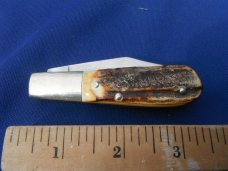 J.A. Henckels Genuine Stag 2 Blade Pocket Knife H-16-S Made in Solingen Germany J.A. Henckels Genuine Stag 2 Blade Pocket Knife H-16-S Made in Solingen Germany