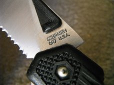 NOS Schrade CH7 U.S.A. combo edge blade linerlock folding pocket knife, NEW OLD STOCK, MADE IN USA!!