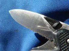 NOS Schrade CH7 U.S.A. combo edge blade linerlock folding pocket knife, NEW OLD STOCK, MADE IN USA!!
