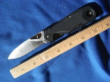 NOS Schrade CH7 U.S.A. combo edge blade linerlock folding pocket knife, NEW OLD STOCK, MADE IN USA!!