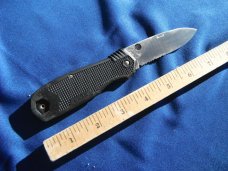 NOS Schrade CH7 U.S.A. combo edge blade linerlock folding pocket knife, NEW OLD STOCK, MADE IN USA!!