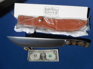 HUGE Rare Limited production Bark River Knives CUSTOM 2013 Buffalo horn scales NIB/NOS NEW OLD STOCK