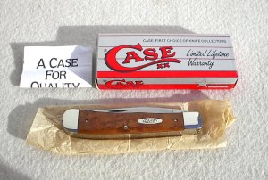NEW OLD STOCK RARE CASE XX USA 1991 LARGE 4 1/8" TRAPPER GENUINE CURLY MAPLE #7254 KNIFE - W/BOX