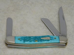 Case XX USA 2003 Jade Bone 6318 SS Medium Serpentine Stockman Knife