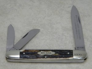 Kissing Crane Solingen Germany Stag 1975 NKC & DA Club Knife Whittler 1st NKCA Club Knife
