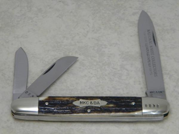 Kissing Crane Solingen Germany Stag 1975 NKC & DA Club Knife Whittler 1st NKCA Club Knife Kissing Crane Solingen Germany Stag 1975 NKC & DA Club Knife Whittler 1st NKCA Club Knife