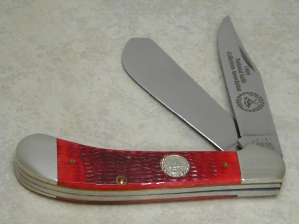 Case XX USA (2000) Red Bone 62100 SS Saddlehorn 1999 NKCA Club Knife