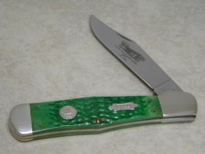 Case XX USA 1990 Green Bone BGC61050 SS NKCA Museum Series Coke Bottle Folding Hunter Knife