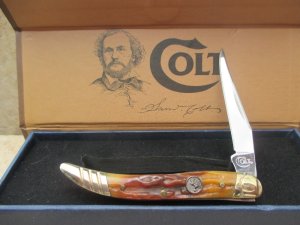 Colt Amber Stag Bone Tiny Toothpick 
