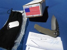 Medford Knife and Tool Deployment Line 187 (F) Flipper 3.375"  D2 Plain Blade, OD G10